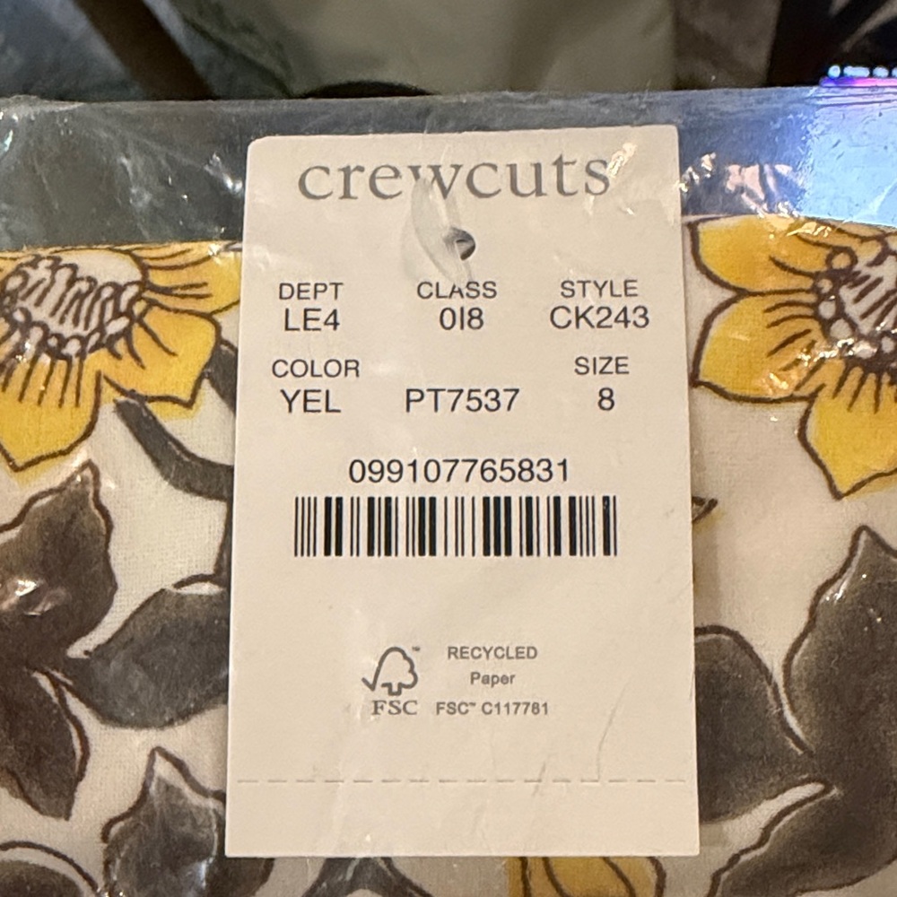 J. Crew Yellow Floral Girls' Rickrack Two-Piece Swimsuit/VARIOUS - Picture 9 of 12
